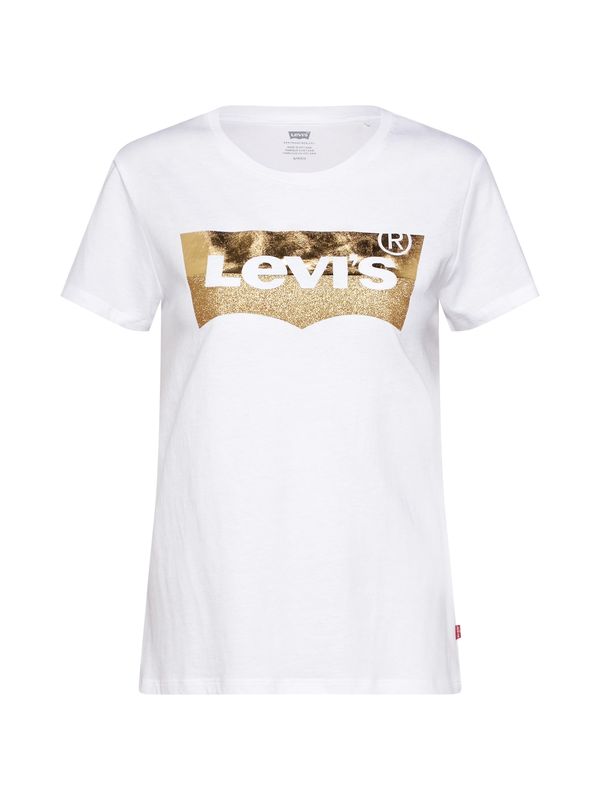 LEVI'S ® LEVI'S ® Majica 'The Perfect Tee'  zlatna / bijela