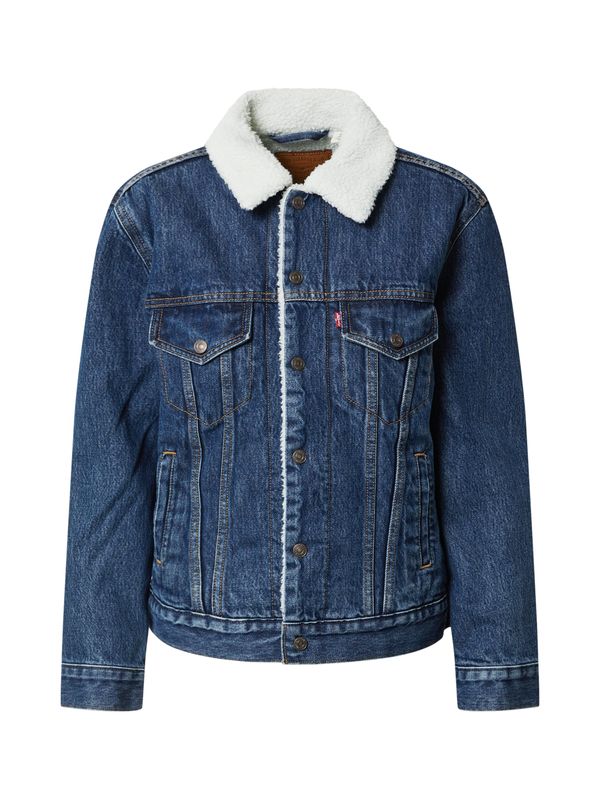 LEVI'S ® LEVI'S ® Prijelazna jakna 'Ex BF Sherpa Trucker'  plava / bijela