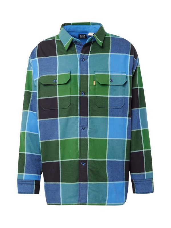 LEVI'S ® LEVI'S ® Prijelazna jakna 'Lined Jack Worker'  plava / nebesko plava / zelena / sivkasto zelena
