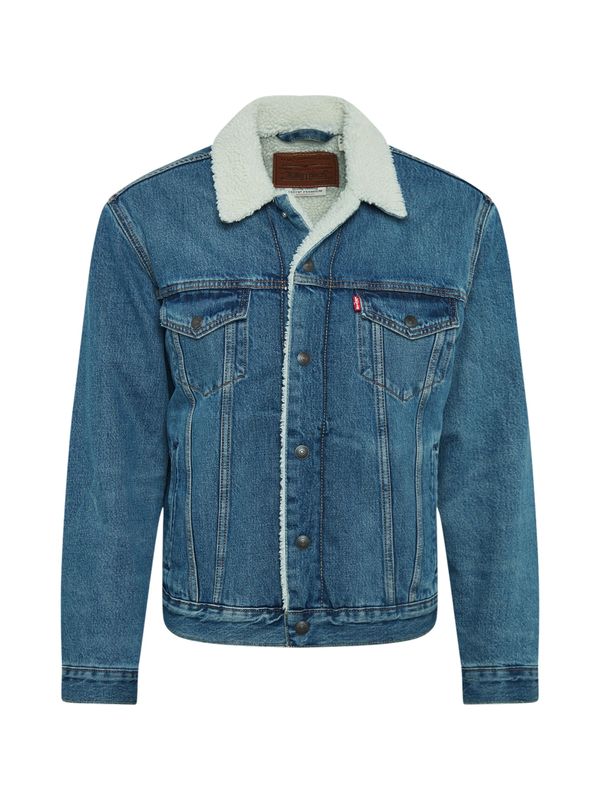 LEVI'S ® LEVI'S ® Prijelazna jakna 'Type 3 Sherpa Trucker'  plavi traper / bijela
