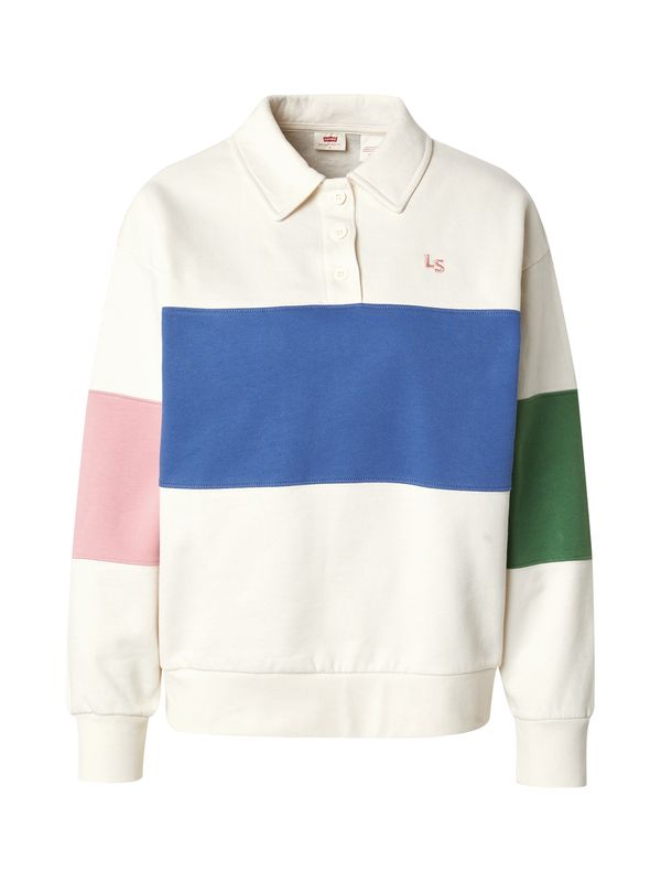 LEVI'S ® LEVI'S ® Sweater majica 'POPOVER'  ecru/prljavo bijela / tamno plava / zelena / prljavo roza