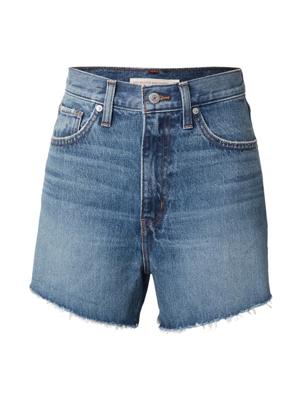 LEVI'S ® LEVI'S ® Traperice 'High Waisted Mom Short'  plavi traper / smeđa / vatreno crvena / bijela