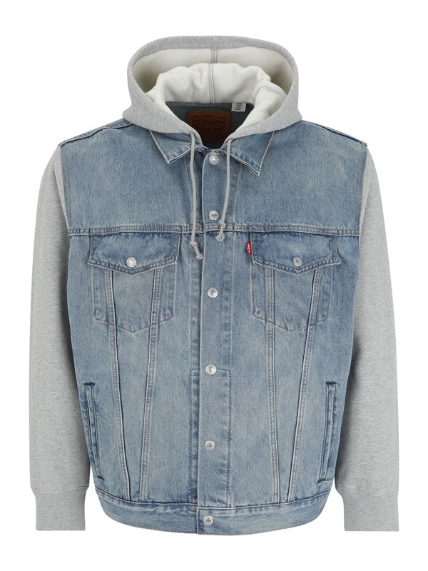 Levi's® Big & Tall Levi's® Big & Tall Prijelazna jakna 'CANDY'  plavi traper / siva melange
