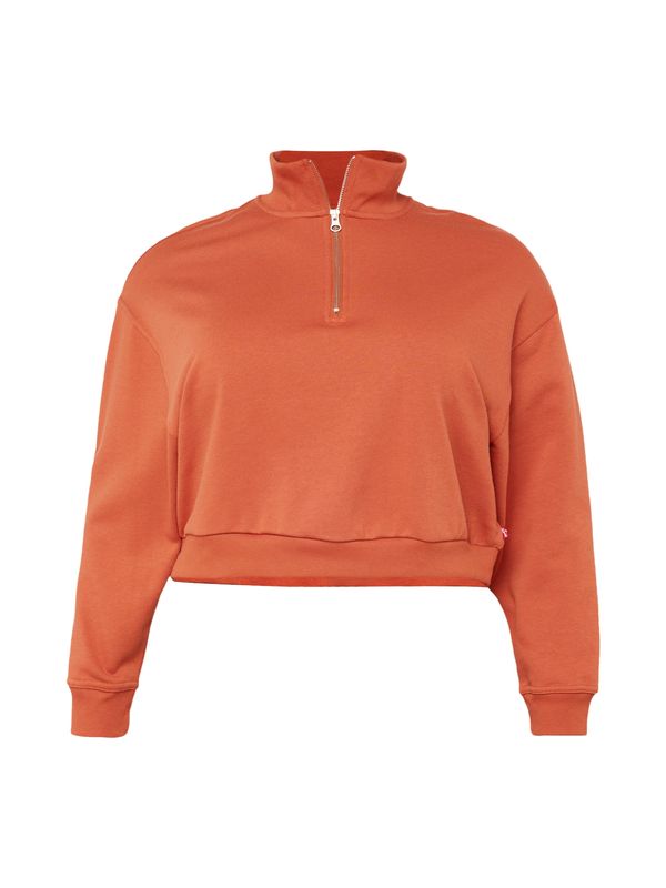 Levi's® Plus Levi's® Plus Sweater majica 'PL Cosmo 1/4 Zip'  svijetlocrvena