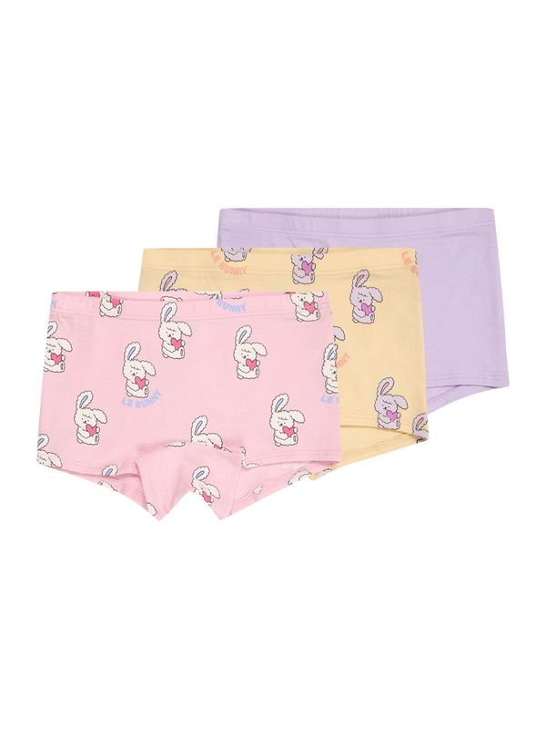 Lindex Lindex Gaće  pastelno žuta / lila / svijetloroza / bijela