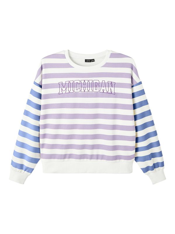 LMTD LMTD Sweater majica 'Tischi'  ecru/prljavo bijela / plava / ljubičasta