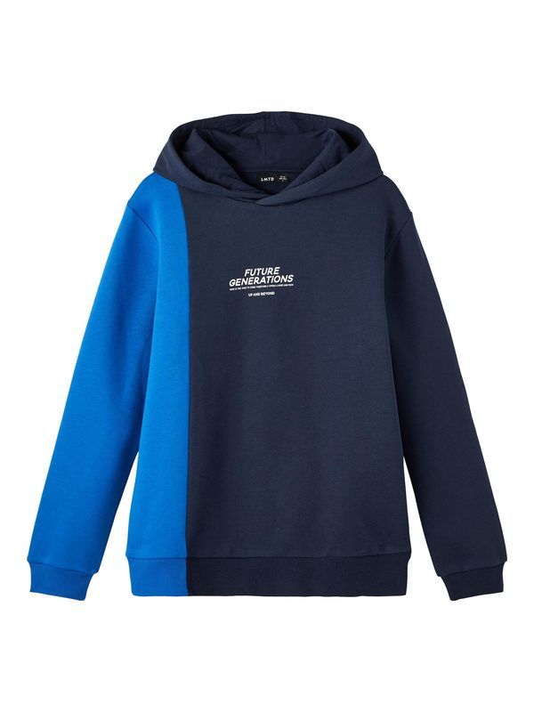 LMTD LMTD Sweater majica 'Tock'  plava / bijela