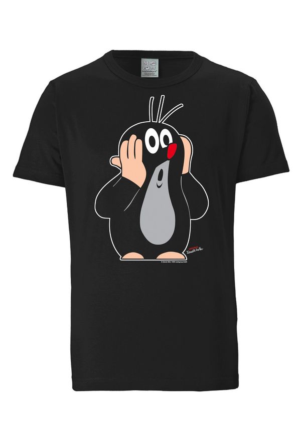 LOGOSHIRT LOGOSHIRT Majica 'Der kleine Maulwurf'  siva / crvena / crna / bijela