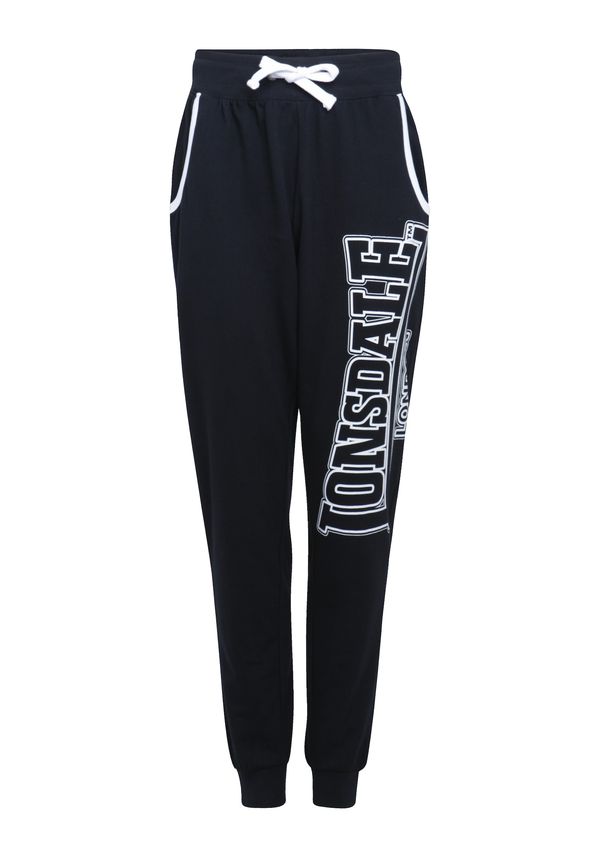LONSDALE LONSDALE Hlače 'Marldon'  crna / bijela