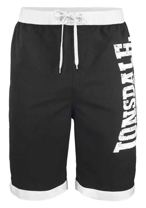 LONSDALE LONSDALE Kupaće hlače 'CLENNEL'  crna / bijela