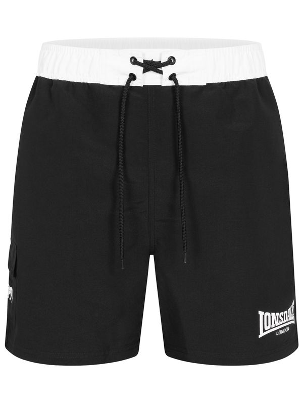 LONSDALE LONSDALE Kupaće hlače 'Thorpe'  crna / bijela