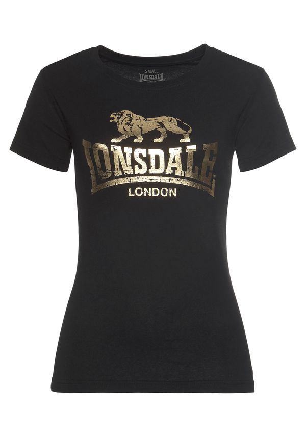 LONSDALE LONSDALE Majica 'Bantry'  zlatna / crna