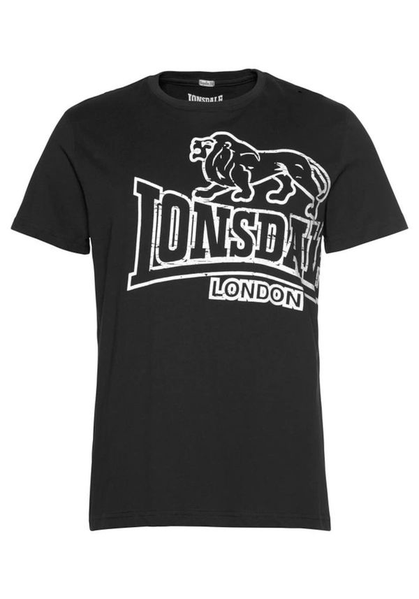 LONSDALE LONSDALE Majica 'LANGSETT'  crna