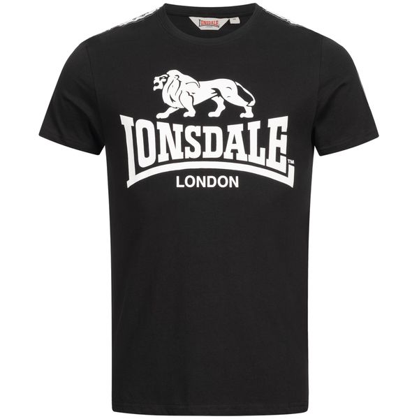LONSDALE LONSDALE Majica 'SHEVIOCK'  crna / bijela