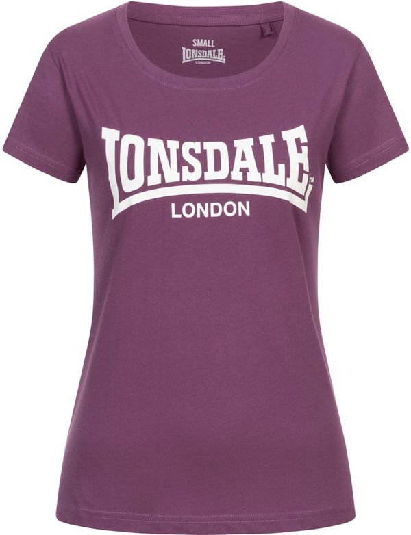 LONSDALE LONSDALE Majica  tamno ljubičasta / bijela