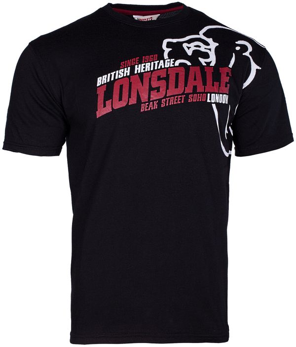 LONSDALE LONSDALE Majica 'WALKLEY'  crvena / crna / bijela