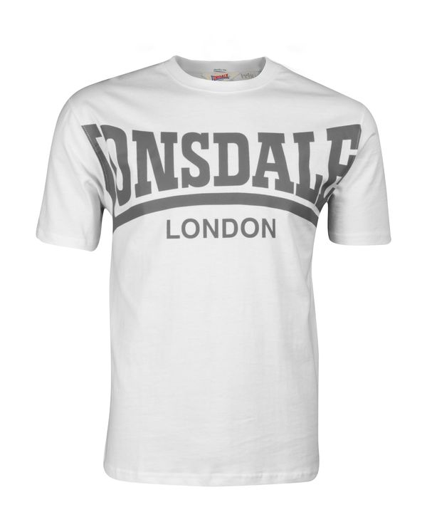 LONSDALE LONSDALE Majica 'York'  siva / bijela