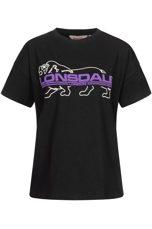 LONSDALE LONSDALE Široka majica  tamno ljubičasta / crna / bijela