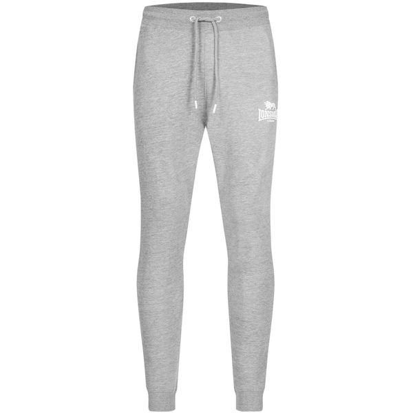 LONSDALE LONSDALE Sportske hlače 'PILSDON'  siva / svijetlosiva / bijela