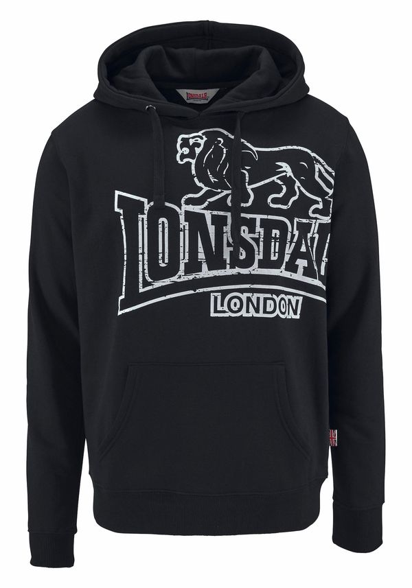 LONSDALE LONSDALE Sweater majica 'Tadley'  crna / bijela