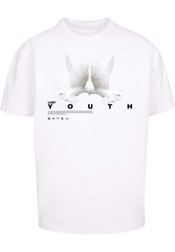 Lost Youth Lost Youth Majica 'Dove'  siva / crna / bijela