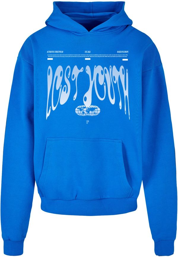 Lost Youth Lost Youth Sweater majica 'Authentic'  kobalt plava / svijetlosiva / bijela