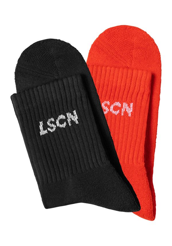 LSCN by LASCANA LSCN by LASCANA Čarape  crvena / crna / bijela