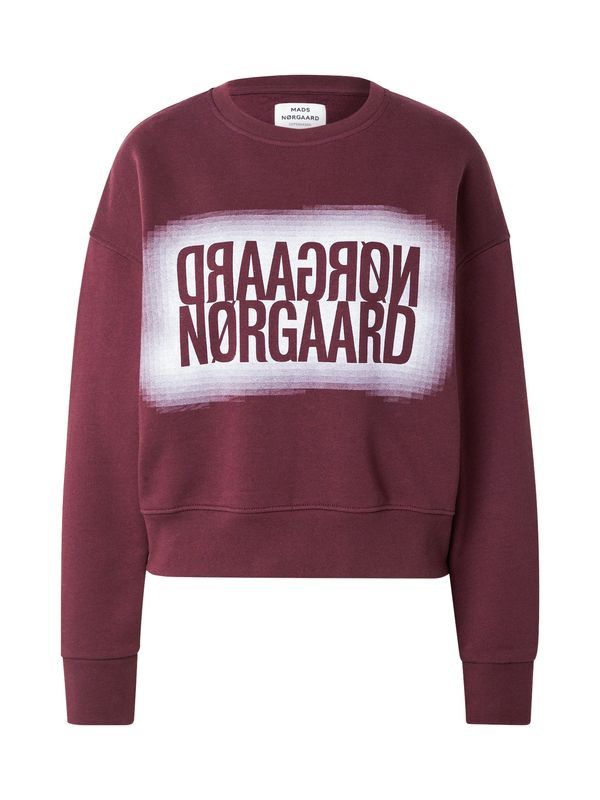 MADS NORGAARD COPENHAGEN MADS NORGAARD COPENHAGEN Sweater majica 'Tilvina'  svijetlosiva / bordo