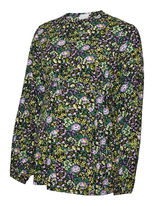 MAMALICIOUS MAMALICIOUS Bluza 'Garcia Lia'  zelena / sivkasto zelena / svijetloljubičasta / crna