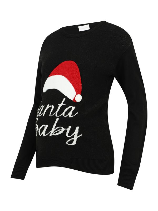 MAMALICIOUS MAMALICIOUS Pulover 'MLSANTA BABY'  crvena / crna / bijela