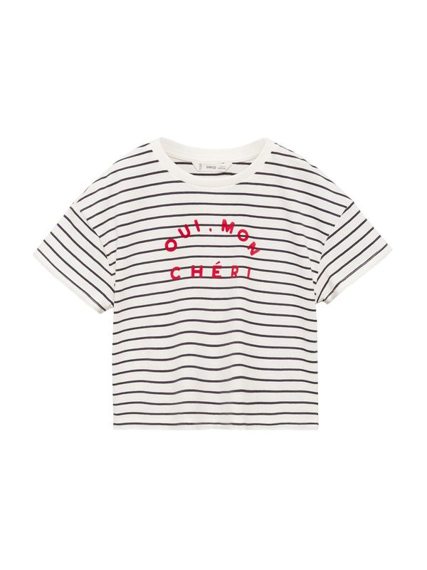 MANGO KIDS MANGO KIDS Majica 'Cheri'  svijetlobež / crvena / crna