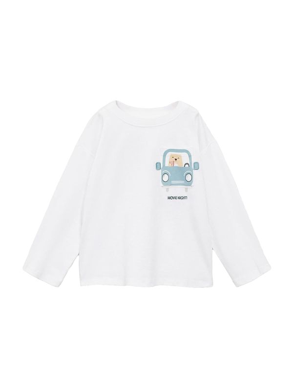 MANGO KIDS MANGO KIDS Majica 'DRIVEIN'  nude / golublje plava / kraljevski zelena / prljavo bijela