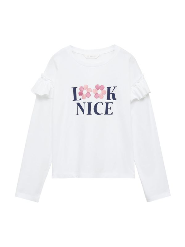 MANGO KIDS MANGO KIDS Majica 'NICE'  morsko plava / roza / roza / prljavo bijela