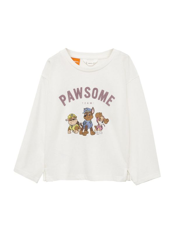 MANGO KIDS MANGO KIDS Majica 'PAWSOME'  ecru/prljavo bijela / opal / smeđa / sivkasto ljubičasta (mauve)