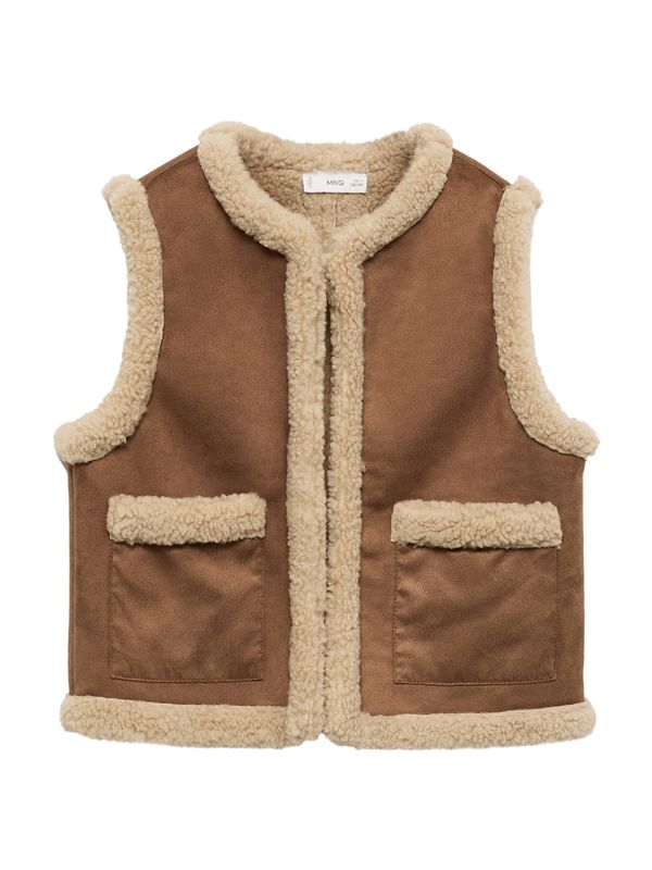 MANGO KIDS MANGO KIDS Prsluk 'Viena'  zeleno smeđa / cappuccino