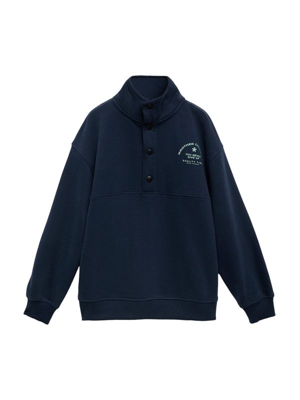 MANGO KIDS MANGO KIDS Sweater majica 'BROTHER'  mornarsko plava