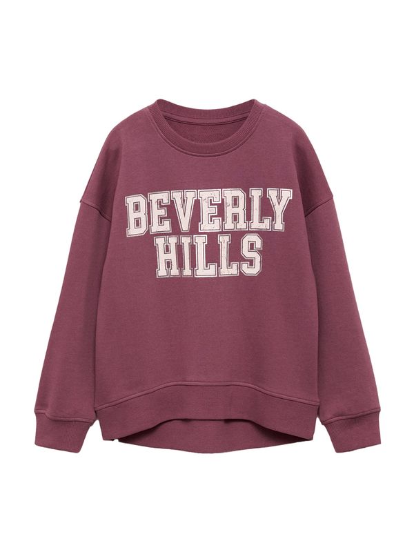 MANGO KIDS MANGO KIDS Sweater majica 'DUBLINI'  ružičasta / bijela