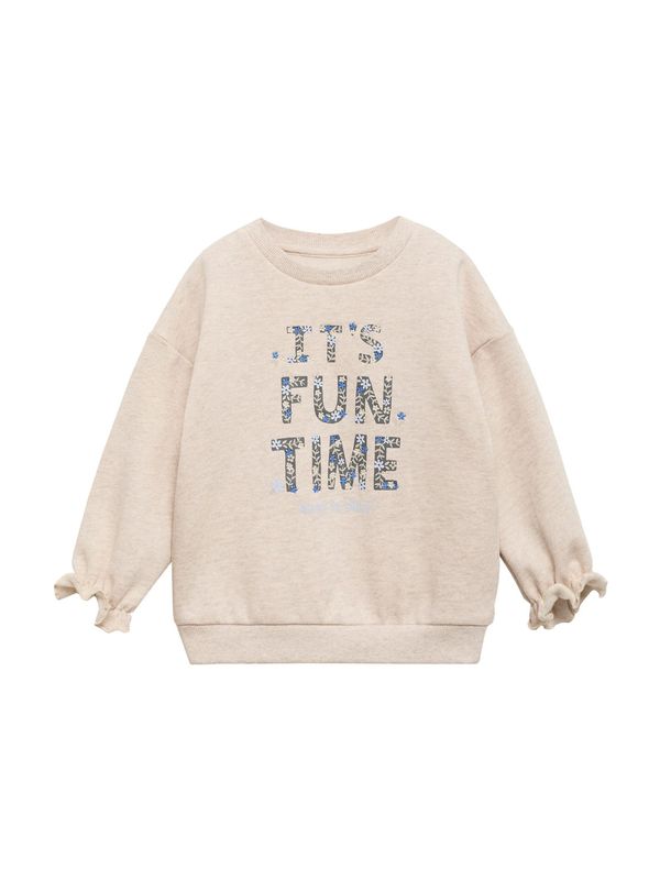 MANGO KIDS MANGO KIDS Sweater majica 'GOBI'  sivkasto bež / plava / tamo siva / prljavo bijela