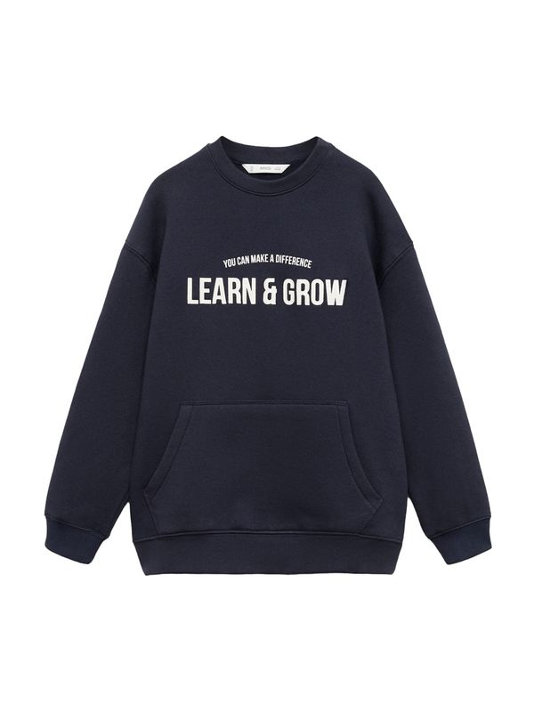 MANGO KIDS MANGO KIDS Sweater majica 'LEARN'  mornarsko plava / bijela