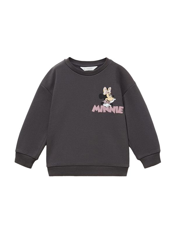 MANGO KIDS MANGO KIDS Sweater majica 'MBOUQUET'  antracit siva / ružičasto crvena / crna / bijela