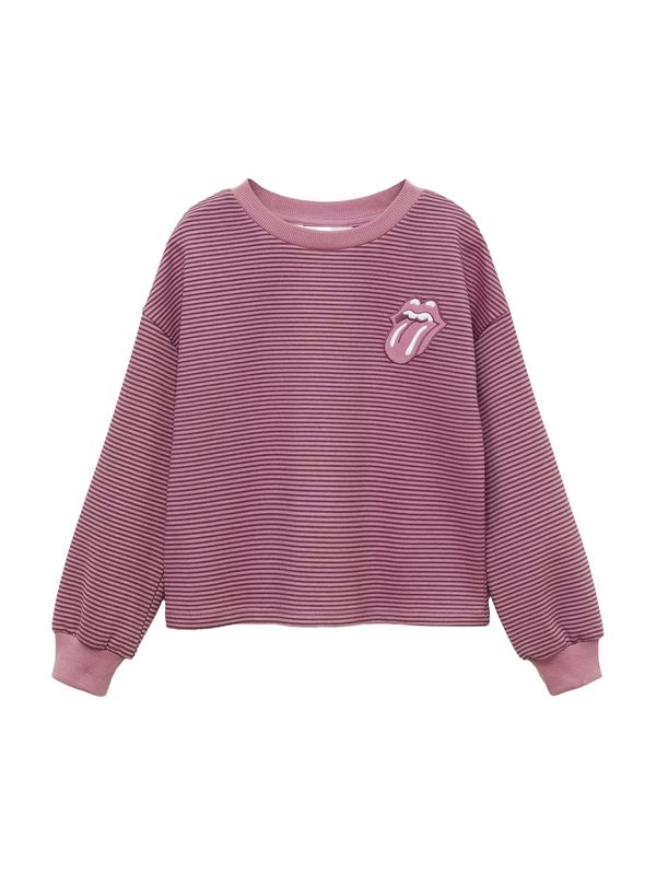 MANGO KIDS MANGO KIDS Sweater majica  patlidžan / ružičasto crvena / bijela