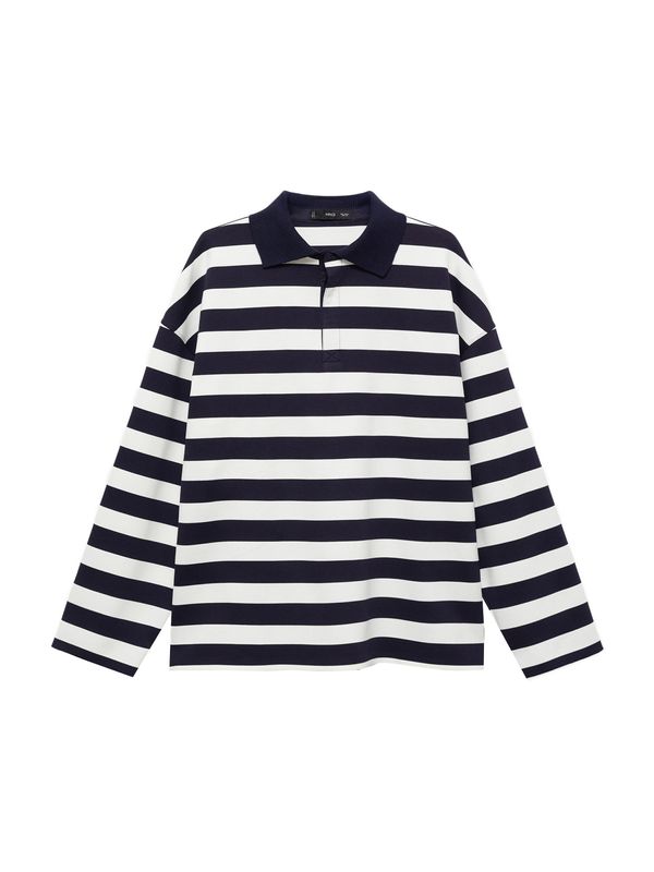 MANGO MANGO Sweater majica 'LLESCA'  mornarsko plava / bijela