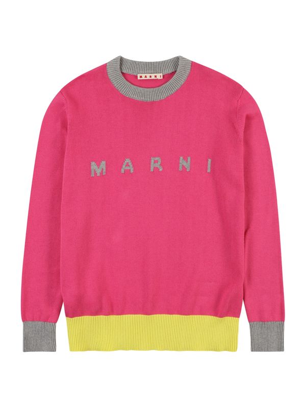 Marni Marni Pulover  limeta zelena / siva melange / fuksija