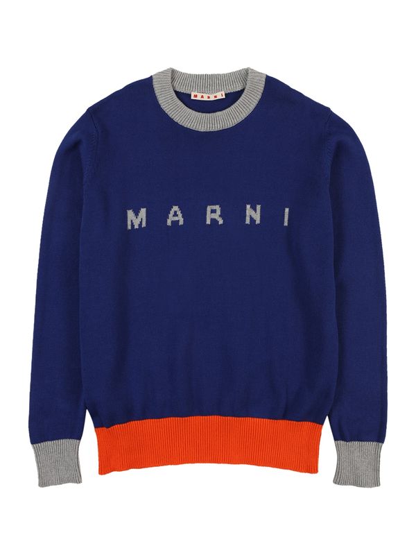 Marni Marni Pulover  mornarsko plava / siva / narančasta