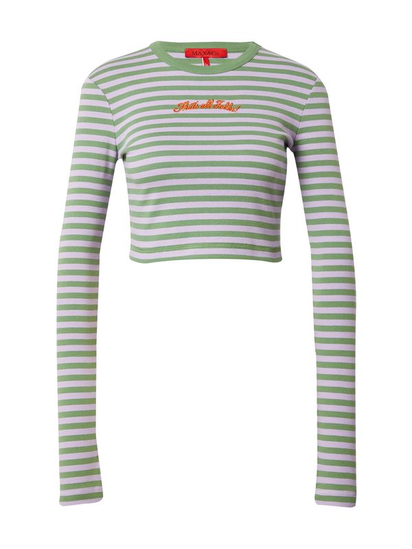 MAX&Co. MAX&Co. Majica 'SHIRLEY'  zelena / pastelno ljubičasta / narančasta