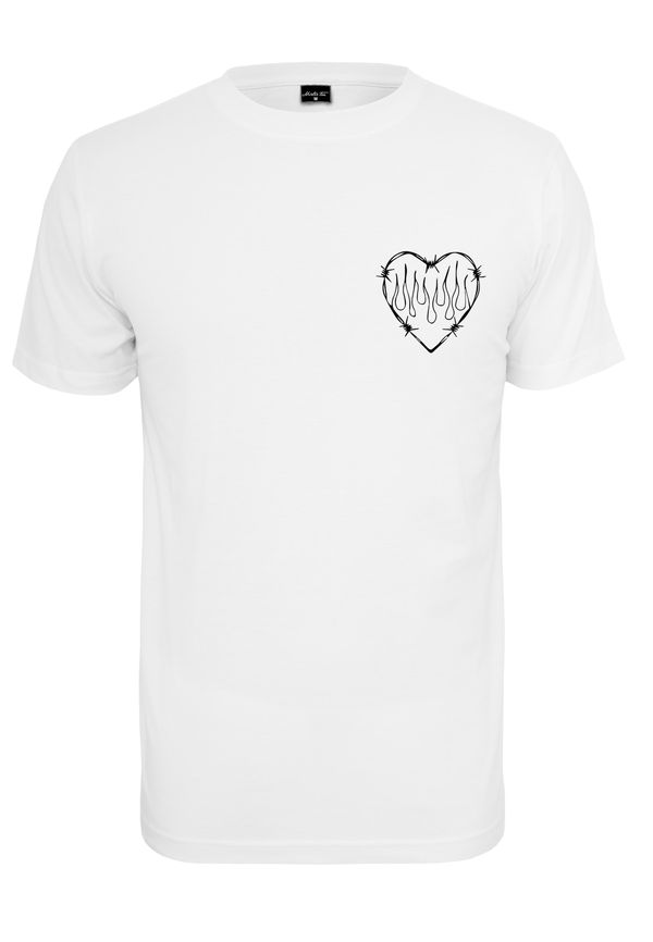 Merchcode Merchcode Majica 'Burning Hearts'  crna / bijela