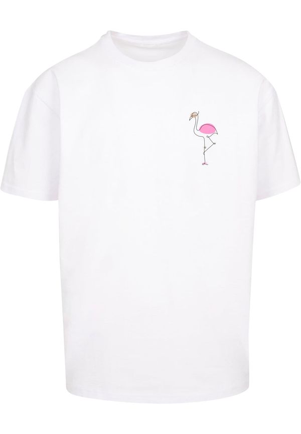 Merchcode Merchcode Majica 'Flamingo'  roza / crna / bijela