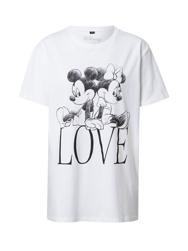 Merchcode Merchcode Majica 'Minnie Loves Mickey'  crna / bijela