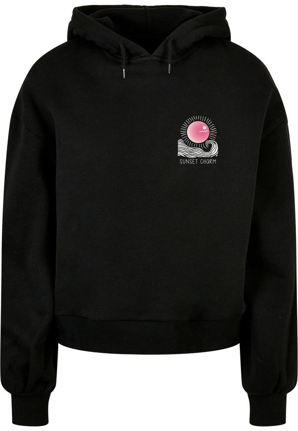Merchcode Merchcode Sweater majica 'Sunset Charm'  roza / crna / bijela