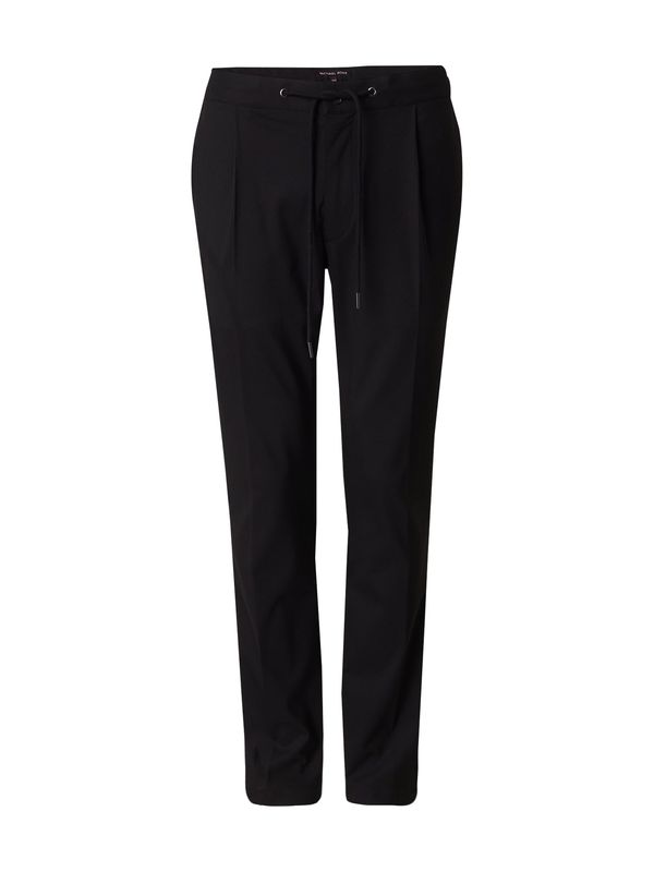 Michael Kors Michael Kors Hlače s naborima 'TECH TROP COMFORT'  crna